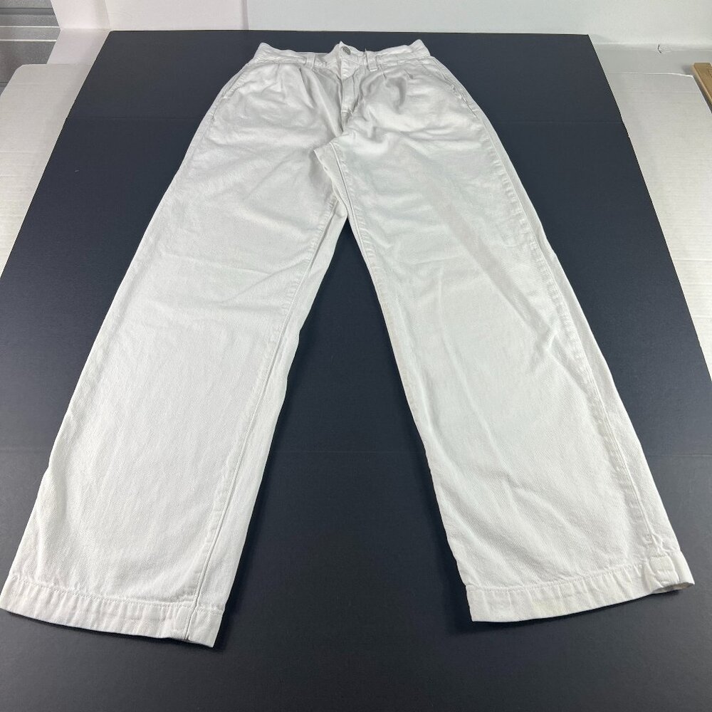 Madewell Jeans Women's 25x29* Baggy Straight Mid Rise White Cotton Denim Tag 23